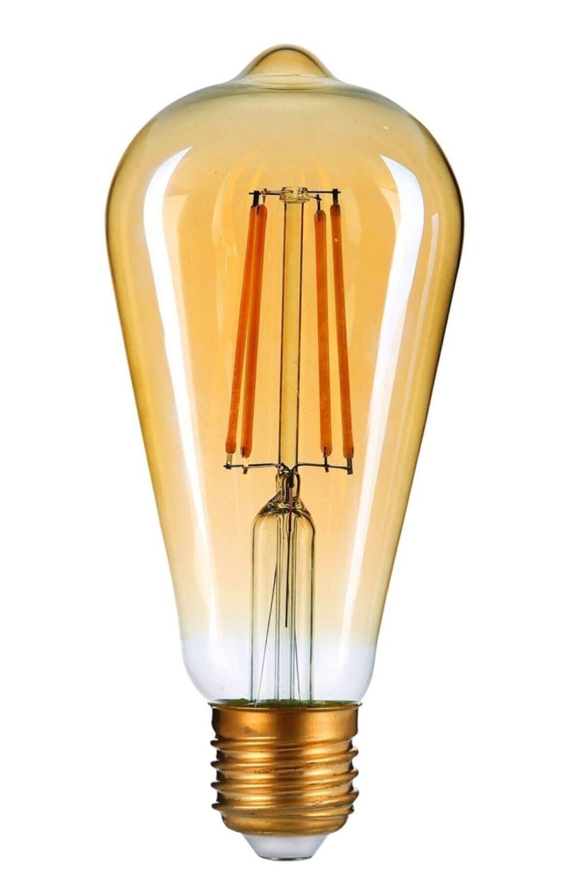 RF 4W ST64 Amber E27 Duylu Rustik Led Ampul