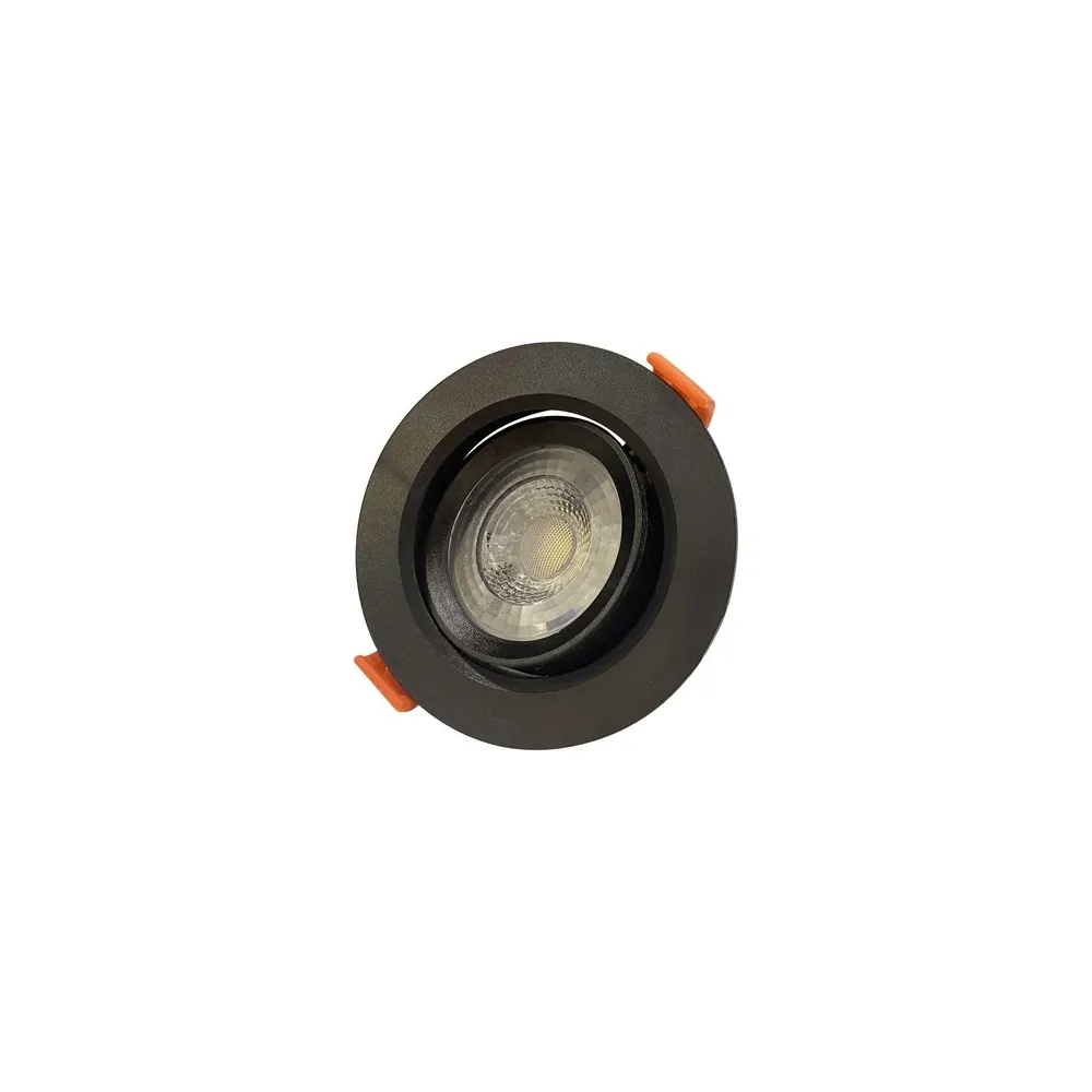 ACK AD01-00511 5w 4000K(Beyaz Işık-Günışığı Arası Işık Rengi) Siyah Kasa Yuvarlak Cob Led Spot