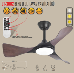 Cata CT-3002 Bern Ledli Tavan Vantilatörü