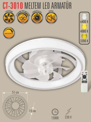 Cata CT-3010 Meltem Led Tavan Vantilatörü