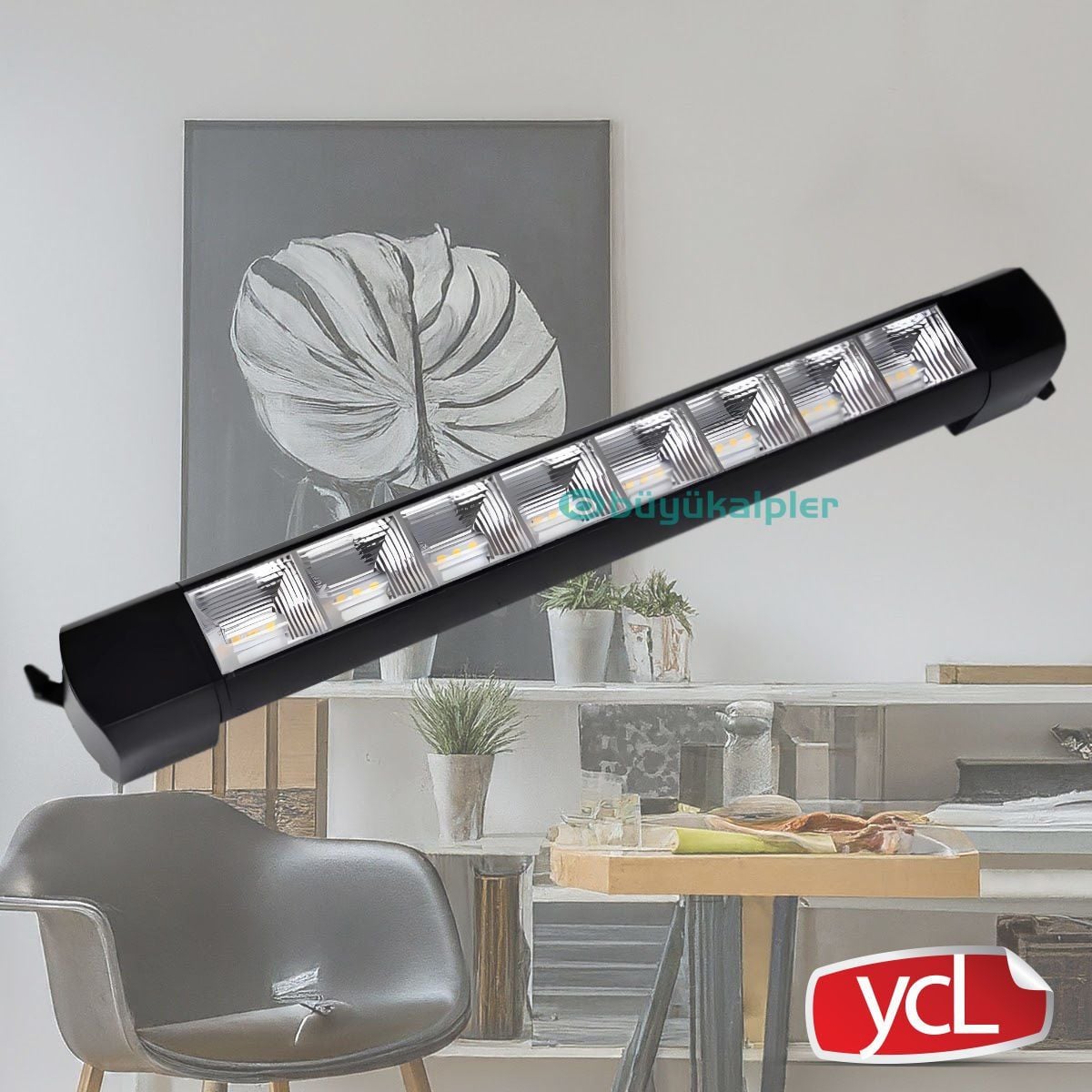 YCL Yücel YRS 530 Reflektörlü Kama Led Ray Armatür Beyaz Işık