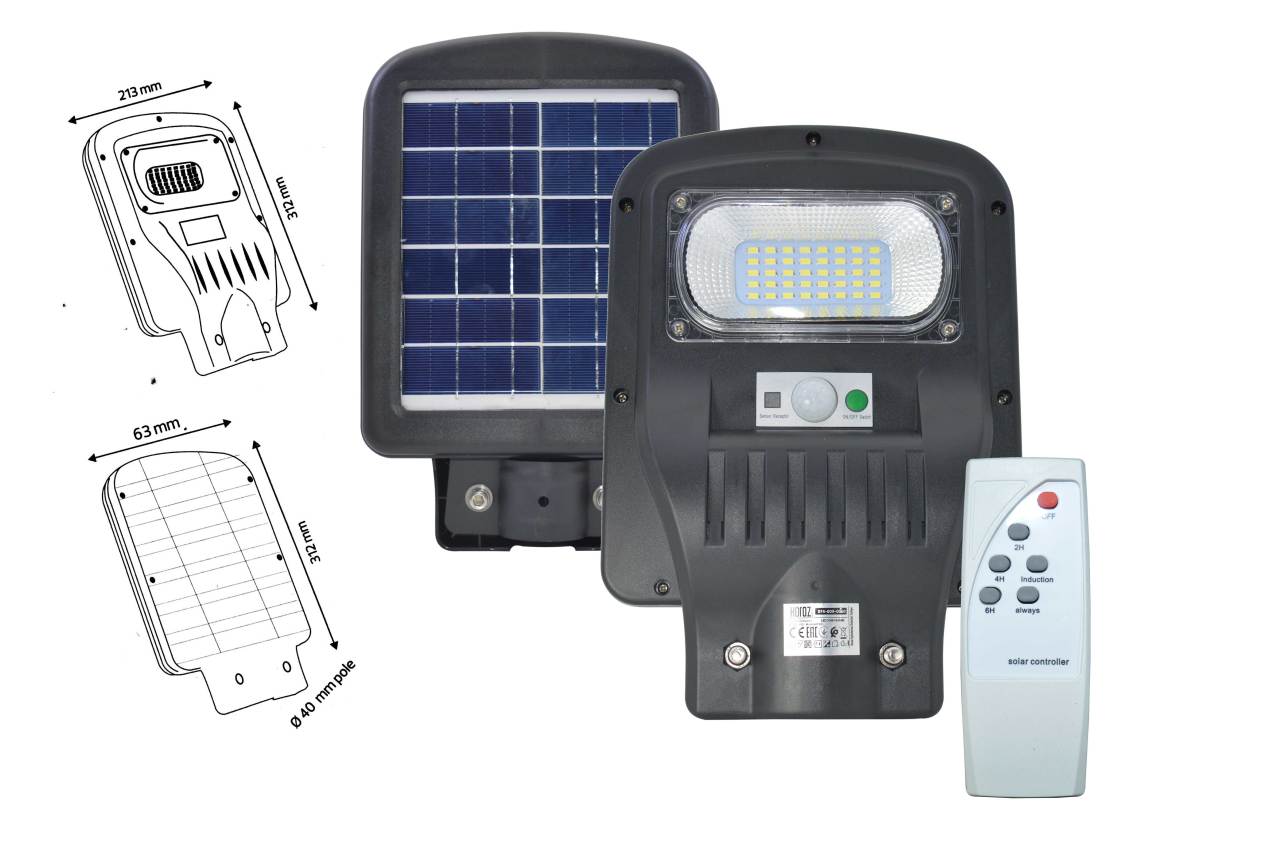 Horoz 074-009-0050 Grand-50 6400k Beyaz Işık Solar Sokak Lambası Kumandalı