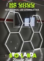 Helios HS 2822 Hexagonal 200W Petek Led Aydınlatma Lineer Armatür Beyaz Işık