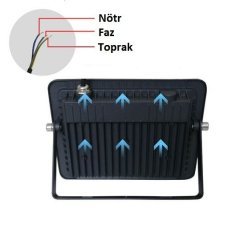 Cata CT-4662 150W Beyaz Işık Slim Led Projektör