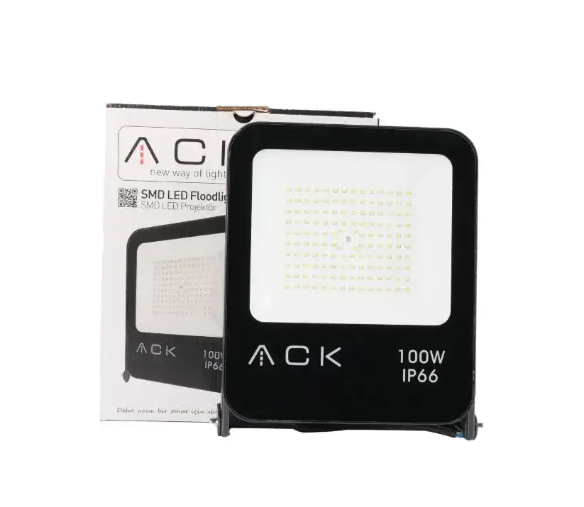 ACK AT62-19102 100W 3000K Günışığı IP66 Dış Mekan LED Projektör