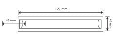 İnoled 120CM 40W 6500K Beyaz Işık Led Etanj Armatür-2914-01