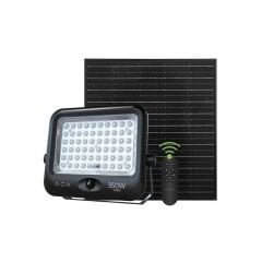 ACK AT65-19832 350W 5400 Lümen 6500K Siyah Sensörlü Lensli Solar LED Projektör
