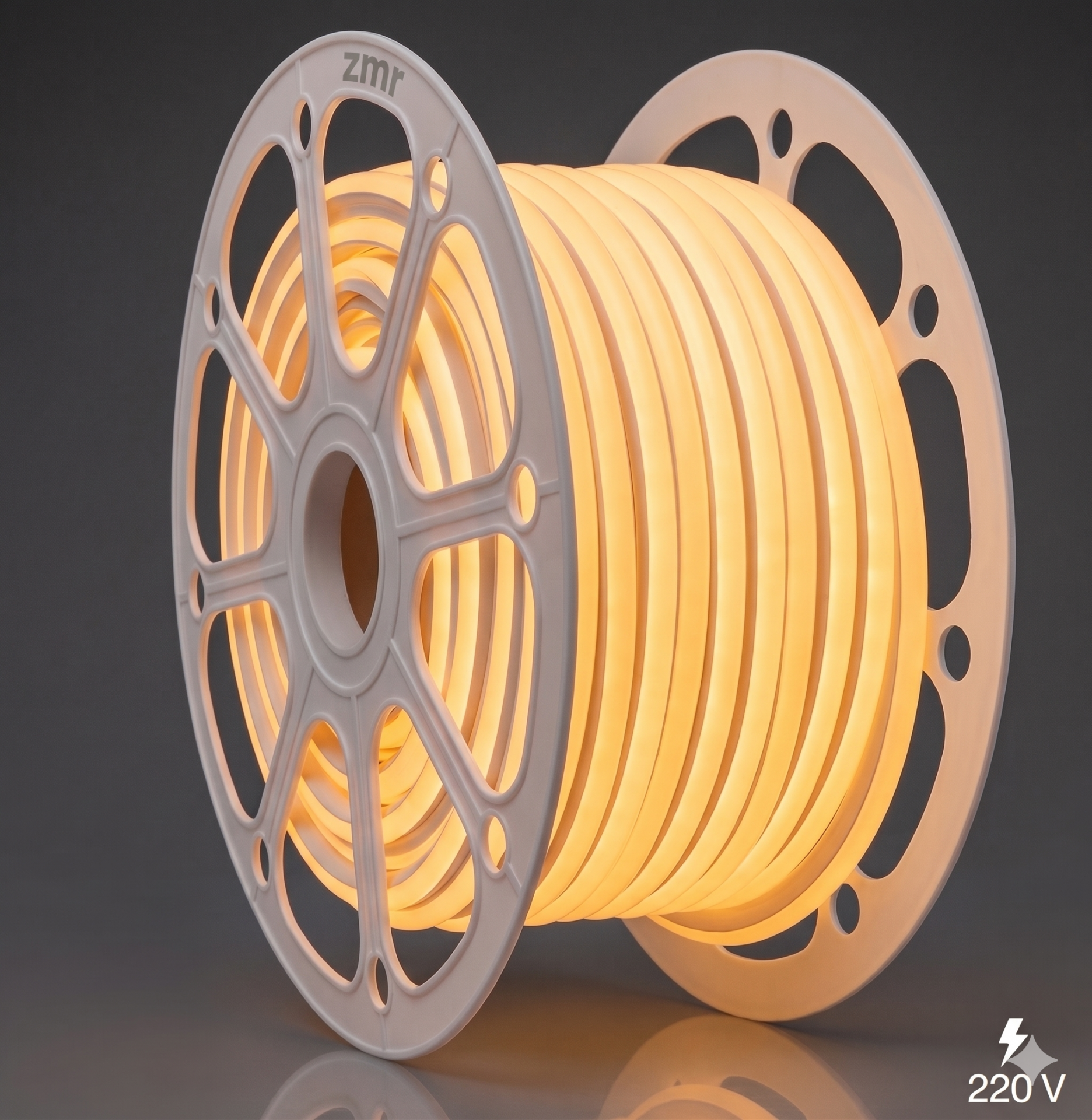 ZMR-641 220V COB Neon LED Şerit 3000K Günışığı 100 Metre Rulo