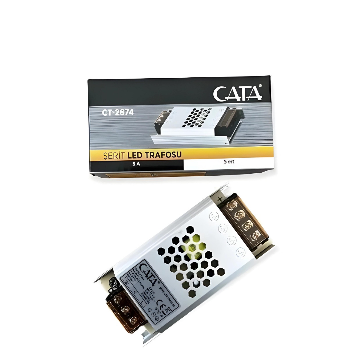 CATA CT-2674 5A 60W 12V Ultra Slim Fansız Led Trafosu
