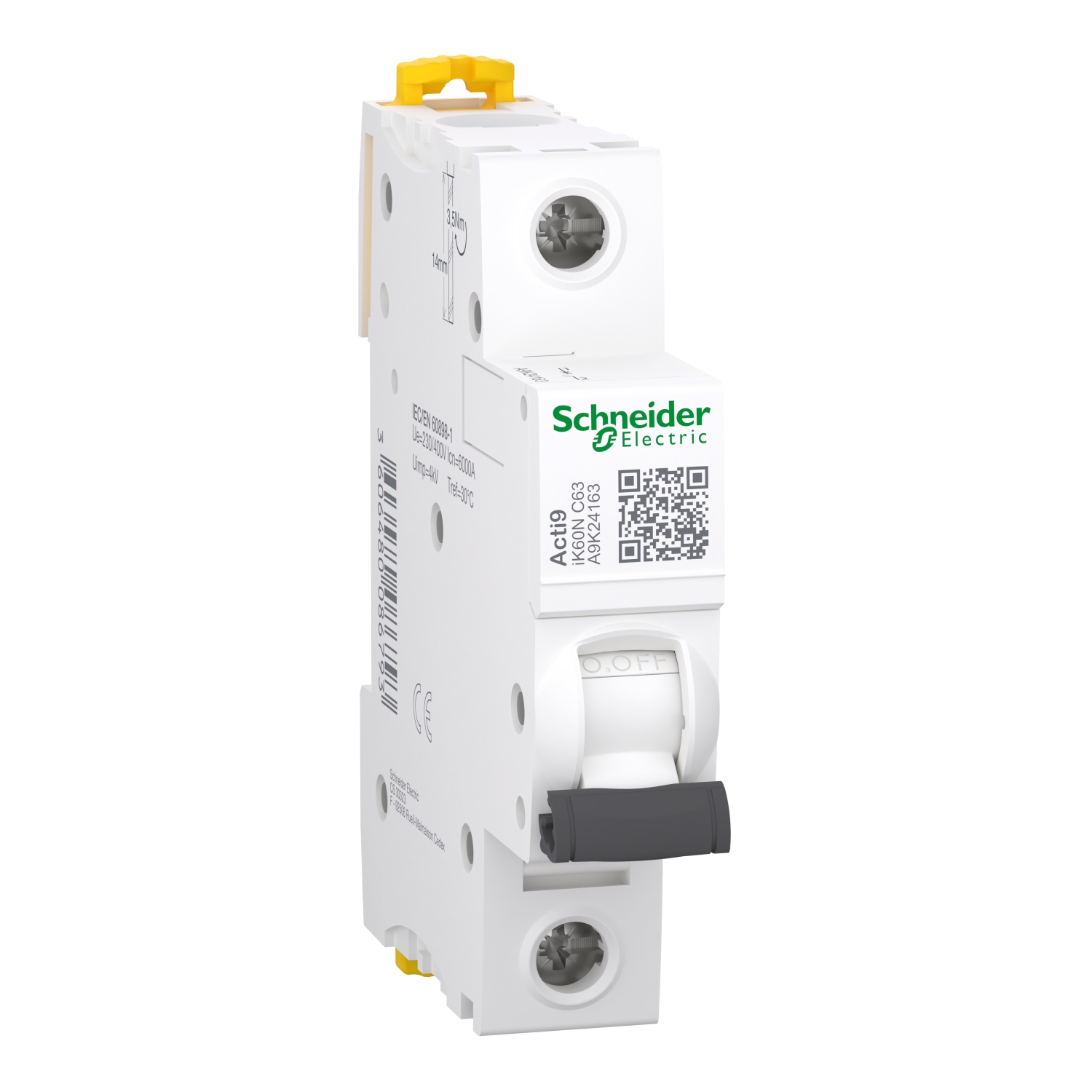 Schneider Acti9 iK60N 1P 6A, 6kA C eğrisi Otomat