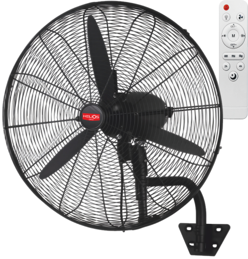 Helios HS-9406 Ignis Nova 180W 30 İnç 3 Pervaneli Uzaktan Kumandalı Mat Siyah Duvar Vantilatörü