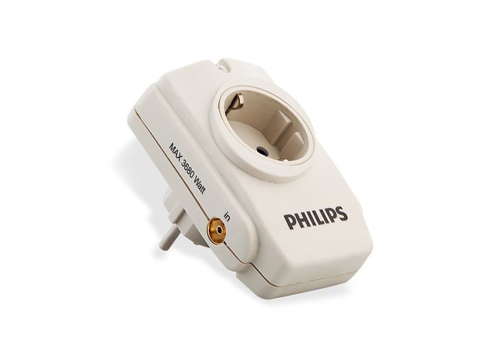 Philip Maks 3680W Duvar Tipi Akım Korumalı Priz (Uydu Cihaz Korumalı)