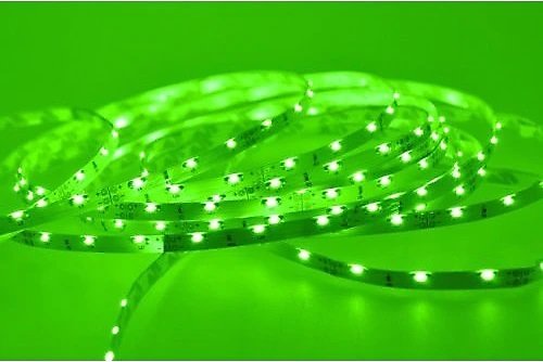 Teknolux SL120-Green 12v Tek Çipli SMD Yeşil Işık IP20 İç Mekan Şerit Led 5 Metre