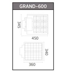 Horoz 074-009-0600 Grand-600 6400k Beyaz Işık Solar Sokak Lambası Kumandalı