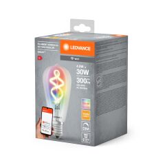 Osram Ledvance Smart 4.5W RGBW ST64 Edison Şeffaf Cam Akıllı Filament Rustik LED Ampul