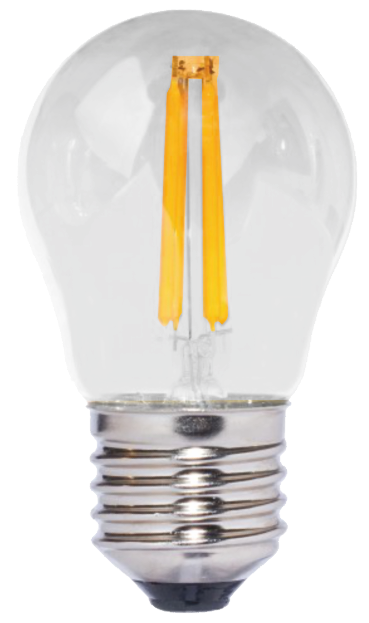 Helios HS 2058 4W E27 Rustik G45 Ampul Şeffaf Cam Beyaz Işık