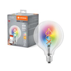 Osram Ledvance Smart 4.5W RGBW Şeffaf Cam Akıllı Filament Glop LED Ampul