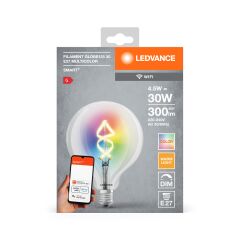 Osram Ledvance Smart 4.5W RGBW Şeffaf Cam Akıllı Filament Glop LED Ampul