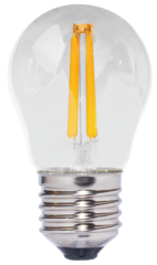 Helios HS 2058 4W E27 Rustik G45 Ampul Şeffaf Cam Günışığı