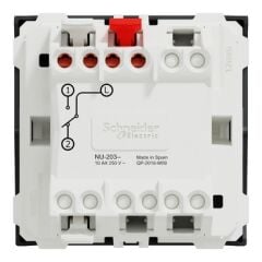 Schneider New Unica NU320354 2 Modül 10AX Mat Antrasit Vidasız Terminalli Elektromekanik Vavien Anahtar