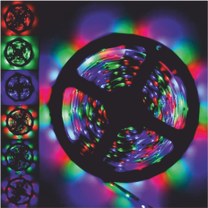 Helios HS-3255 12V 5 Metre Dış Mekan Renk Değiştiren RGB Şerit LED Kumandalı Tak Çalıştır Set