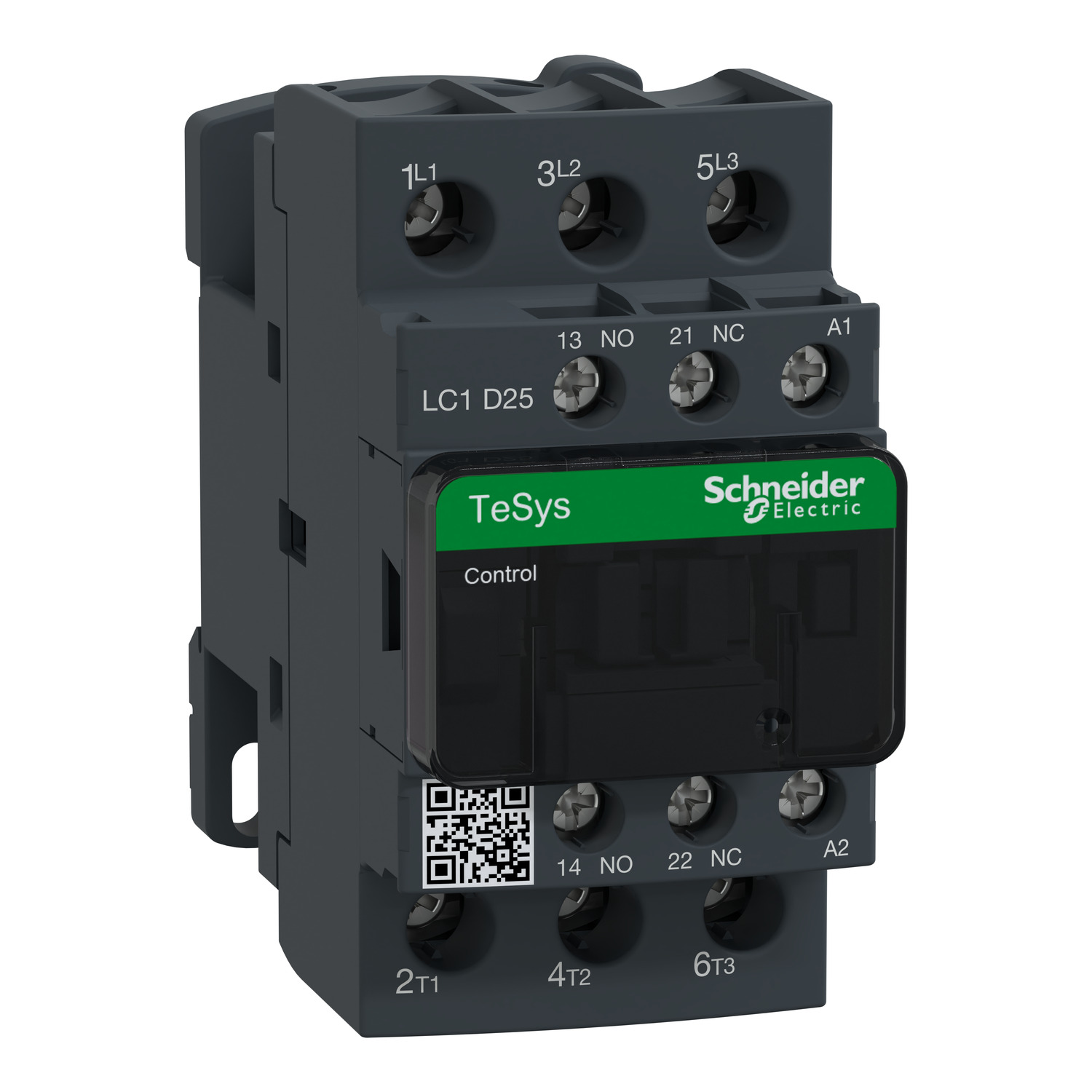 Schneider Electric TeSys Deca LC1D25M7 3 Kutup 25A AC-3 11kW 220V AC Bobin 1NO+1NC Dahili Yardımcı Kontaklı Güç Kontaktörü