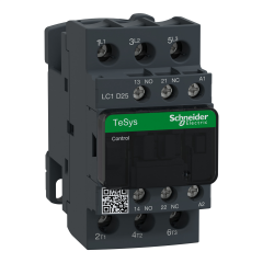 Schneider Electric TeSys Deca LC1D25M7 3 Kutup 25A AC-3 11kW 220V AC Bobin 1NO+1NC Dahili Yardımcı Kontaklı Güç Kontaktörü