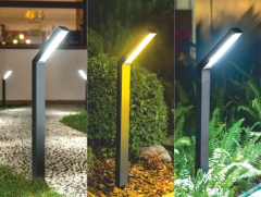 Helios HS-5656 15W Güneş Enerjili 3 Renk Fonksiyonlu IP65 Siyah Modüler Solar Çim Armatürü