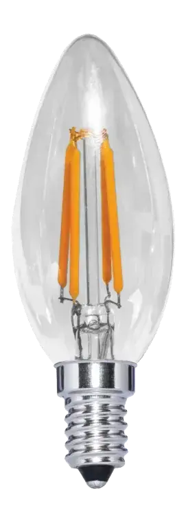 Helios HS-2055 7W 3200K Günışığı E14 İnce Duy Rustik Mum LED Ampul