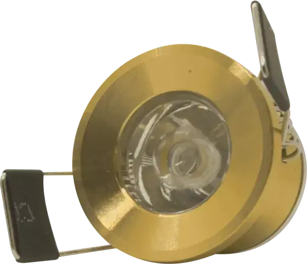 Helios HS-1205 1W 80 Lümen 3200K Günışığı 220V Gold Kasa Sıva Altı Yuvarlak Mini LED Spot Armatür