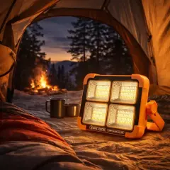 Horoz TURBO-400 400W 3 Renk Dimli Powerbank Özellikli SOS Çakarlı Turuncu Şarjlı Solar LED Projektör