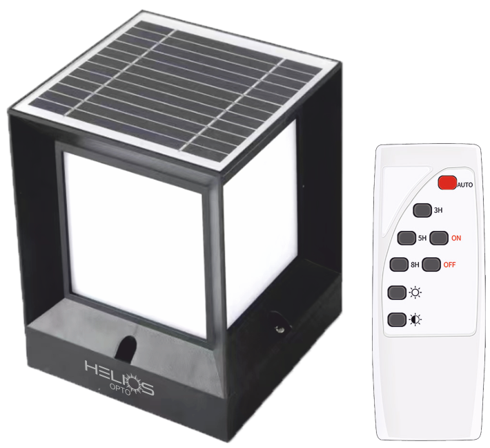 Helios HS-4009 60W 3 Renk Fonksiyonlu Uzaktan Kumandalı Solar Set Üstü Bahçe Armatürü