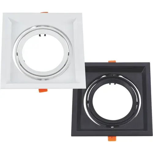 Helios HS-2204 AR111 Uyumlu Sıva Altı Tekli Kare Siyah Spot Boş Kasa