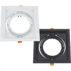 Helios HS-2204 AR111 Uyumlu Sıva Altı Tekli Kare Siyah Spot Boş Kasa