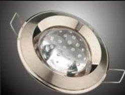 Egge 12V 50W Sıva Altı Yuvarlak Krom Camlı Spot Kasa
