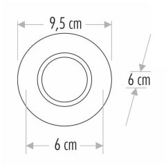 Cata CT-6644 Yonca Dekoratif Cam Spot Kasası