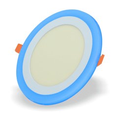 Global 2 in 1 12W+4W Mavi+ Günışığı Sıva Altı Yuvarlak Led Panel Armatür (Çift Kademe)