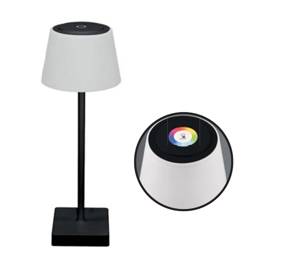 Horoz GLAMOR RGB Dokunmatik Dimli LED Masa Lambası  2W Şarjlı