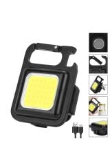 HIGHTEK HT3239 Napolyon Mini 5W COB LED Şarj Edilebilir Mıknatıslı Şişe Açacaklı Anahtarlık Kamp ve Acil Durum Feneri