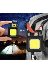 HIGHTEK HT3239 Napolyon Mini 5W COB LED Şarj Edilebilir Mıknatıslı Şişe Açacaklı Anahtarlık Kamp ve Acil Durum Şarjlı El Feneri