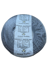 Öznur TTR 4x0.75 mm2 Kablo Siyah H05VV-F
