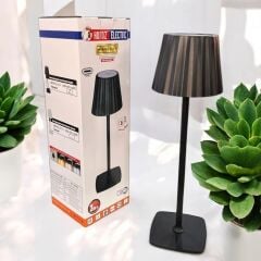 Horoz Merida 050-001-0001-020 3 Renkli Dimli Şarjlı LED Masa Lambası Siyah