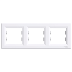 Schneider EPH5800321 Asfora 3 Lü Beyaz Çerçeve-3606480527203