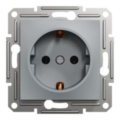 Schneider EPH2900162 Asfora Çelik Topraklı Priz Çerçevesiz