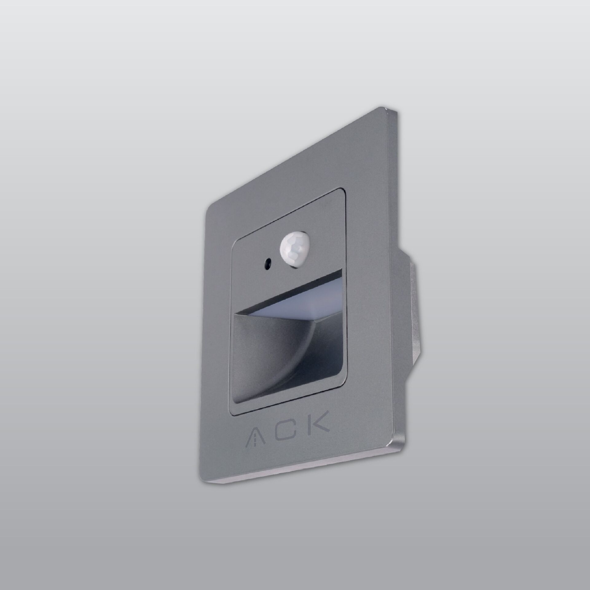 ACK AH07-00403 1W 3000K Günışığı Füme Kasa Sensörlü LED Duvar Aplik