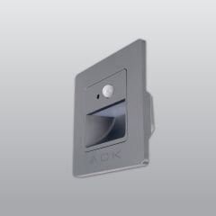 ACK AH07-00403 1W 3000K Günışığı Füme Kasa Sensörlü LED Duvar Aplik