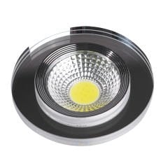Sunlight 5W+5W Aynalı Yuvarlak Cam Spot (Beyaz+Günışığı Fonksiyonlu)
