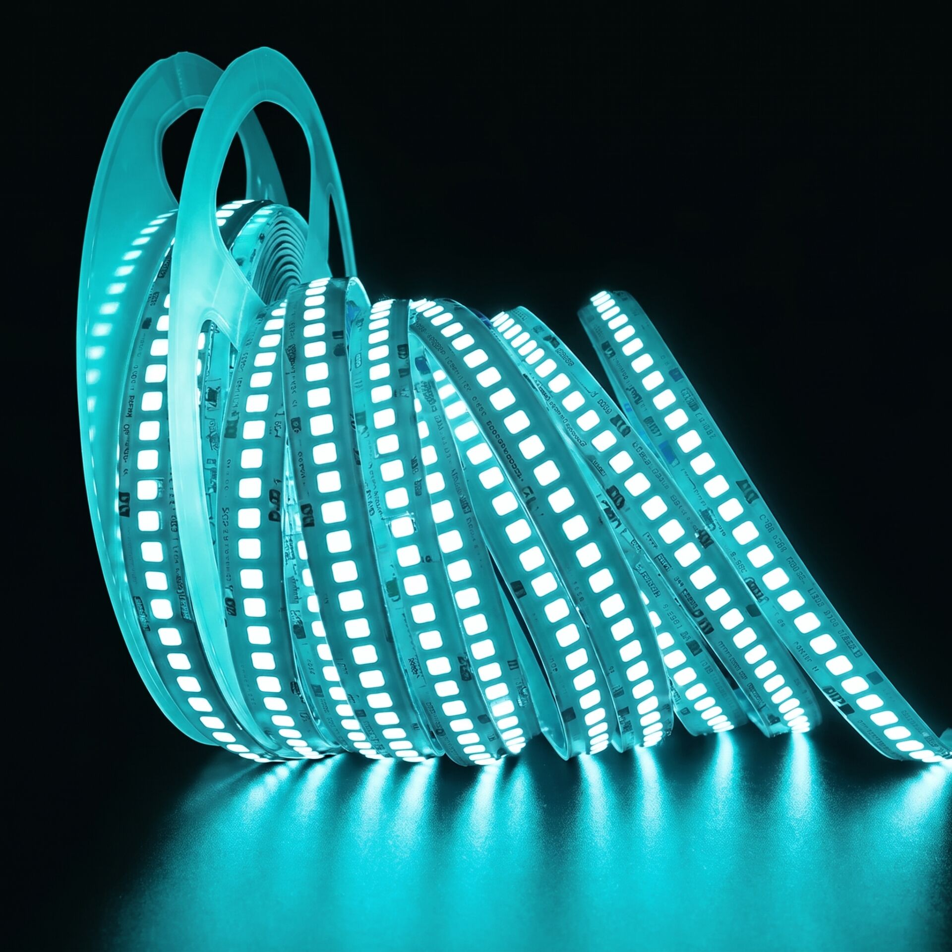 Helios HS-3257 Turkuaz 12V DC Metrede 240 LED Yüksek Yoğunluklu İç Mekan Şerit LED 5 Metre Makara