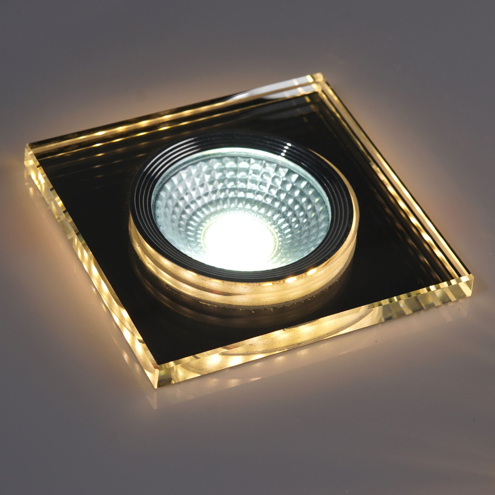 Sunlight 5W+5W Aynalı Kare Cam Spot (Beyaz+Günışığı Fonksiyonlu)