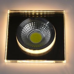 Sunlight 5W+5W Aynalı Kare Cam Spot (Beyaz+Günışığı Fonksiyonlu)